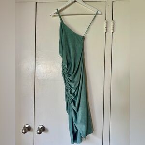 Ronny Kobo One-Shoulder Ruched Dress